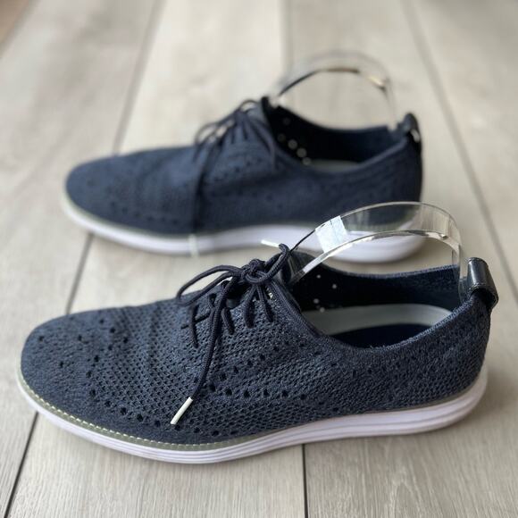 Cole Haan Men's Stitchlite Oxfords Navy Knit Sneaker Size 11 - Picture 1 of 9
